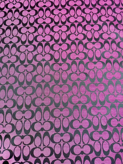 Classic Coach Jacquard Cloth Fabric For Handmade Clothing ,Bags ,Shoes Hat By Yards(Purple)