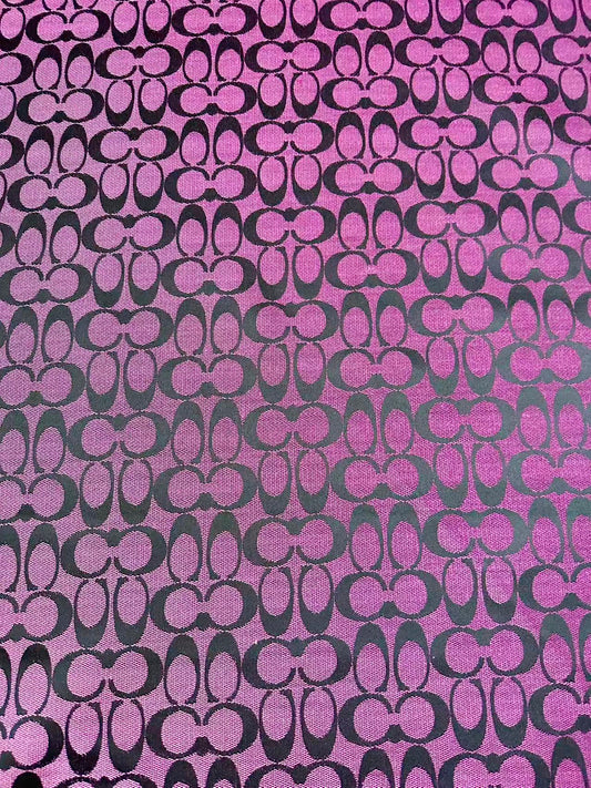 Classic Coach Jacquard Cloth Fabric For Handmade Clothing ,Bags ,Shoes Hat By Yards(Purple)