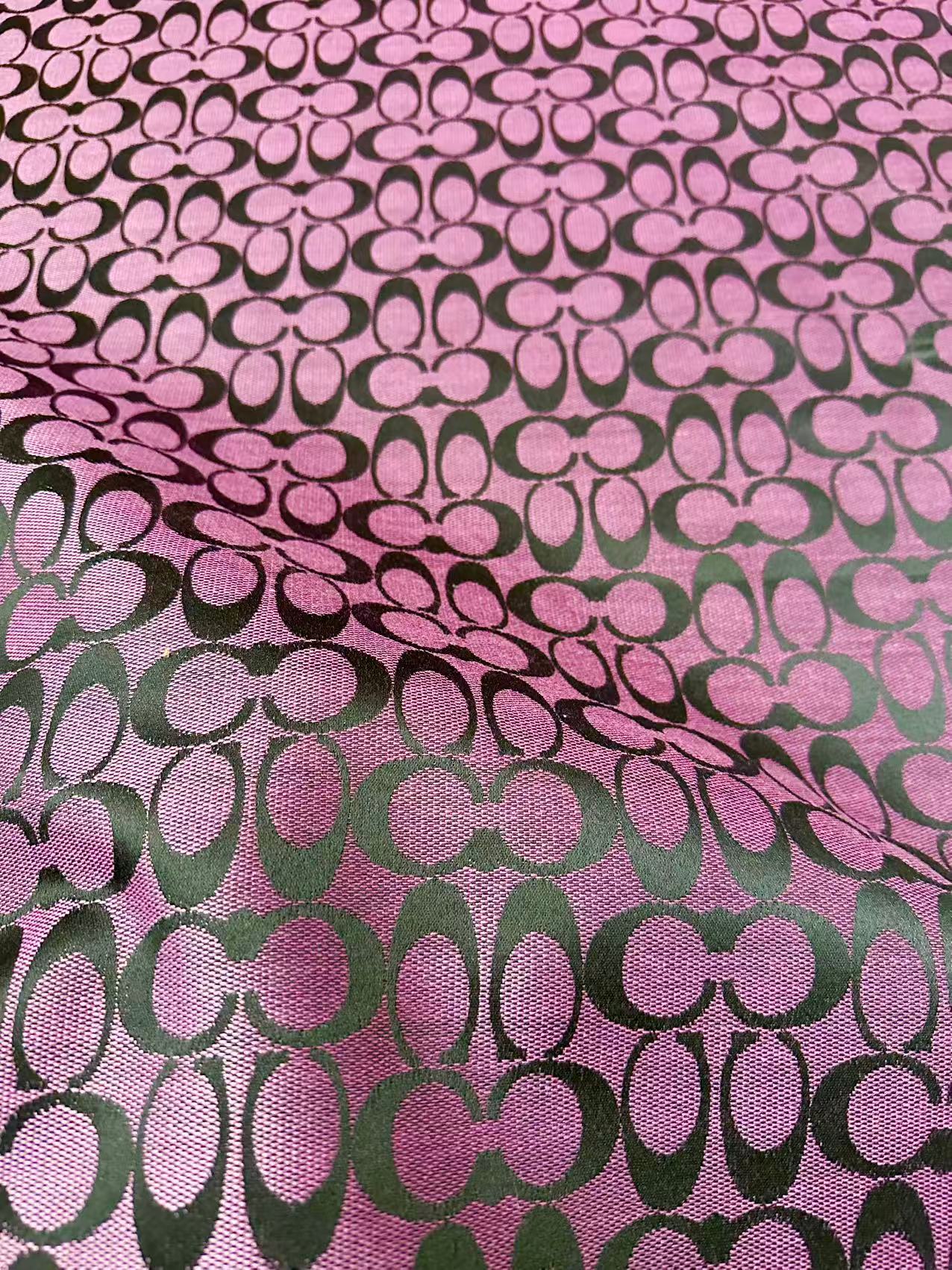 Classic Coach Jacquard Cloth Fabric For Handmade Clothing ,Bags ,Shoes Hat By Yards(Purple)