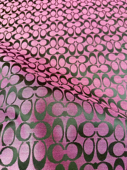 Classic Coach Jacquard Cloth Fabric For Handmade Clothing ,Bags ,Shoes Hat By Yards(Purple)