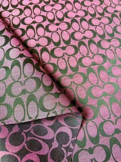 Classic Coach Jacquard Cloth Fabric For Handmade Clothing ,Bags ,Shoes Hat By Yards(Purple)