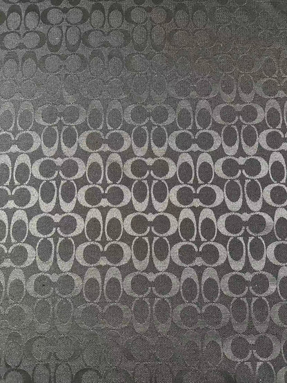 Classic Coach Jacquard Cloth Fabric For Handmade Clothing ,Bags ,Shoes Hat By Yards(Black)