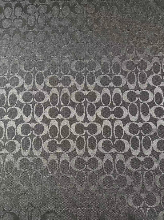 Classic Coach Jacquard Cloth Fabric For Handmade Clothing ,Bags ,Shoes Hat By Yards(Black)