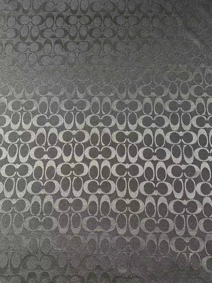 Classic Coach Jacquard Cloth Fabric For Handmade Clothing ,Bags ,Shoes Hat By Yards(Black)