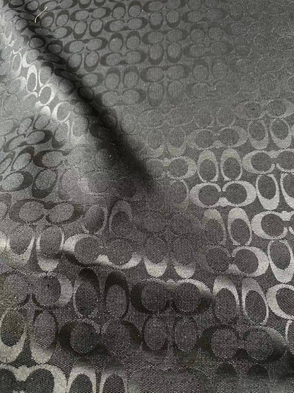 Classic Coach Jacquard Cloth Fabric For Handmade Clothing ,Bags ,Shoes Hat By Yards(Black)
