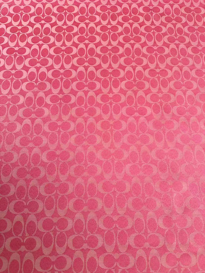 Classic Coach Jacquard Cloth Fabric For Handmade Clothing ,Bags ,Shoes Hat By Yards(Pink)