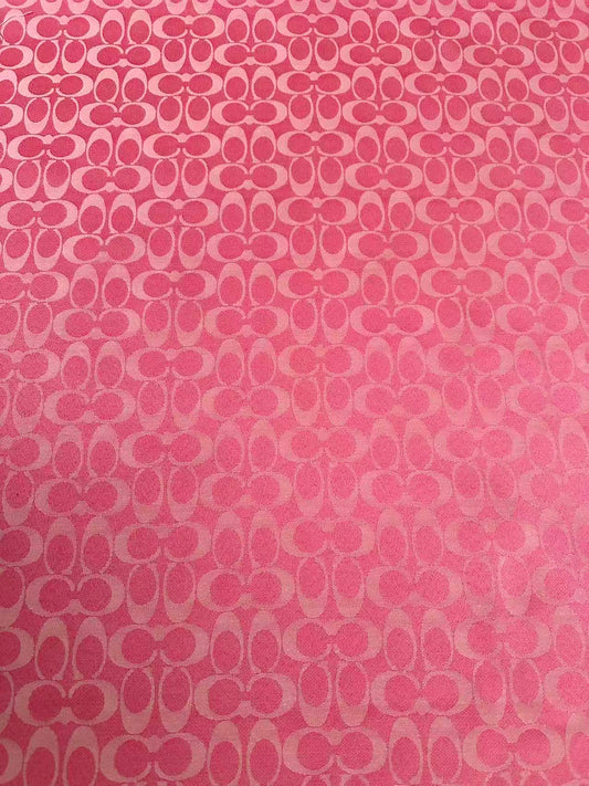 Classic Coach Jacquard Cloth Fabric For Handmade Clothing ,Bags ,Shoes Hat By Yards(Pink)