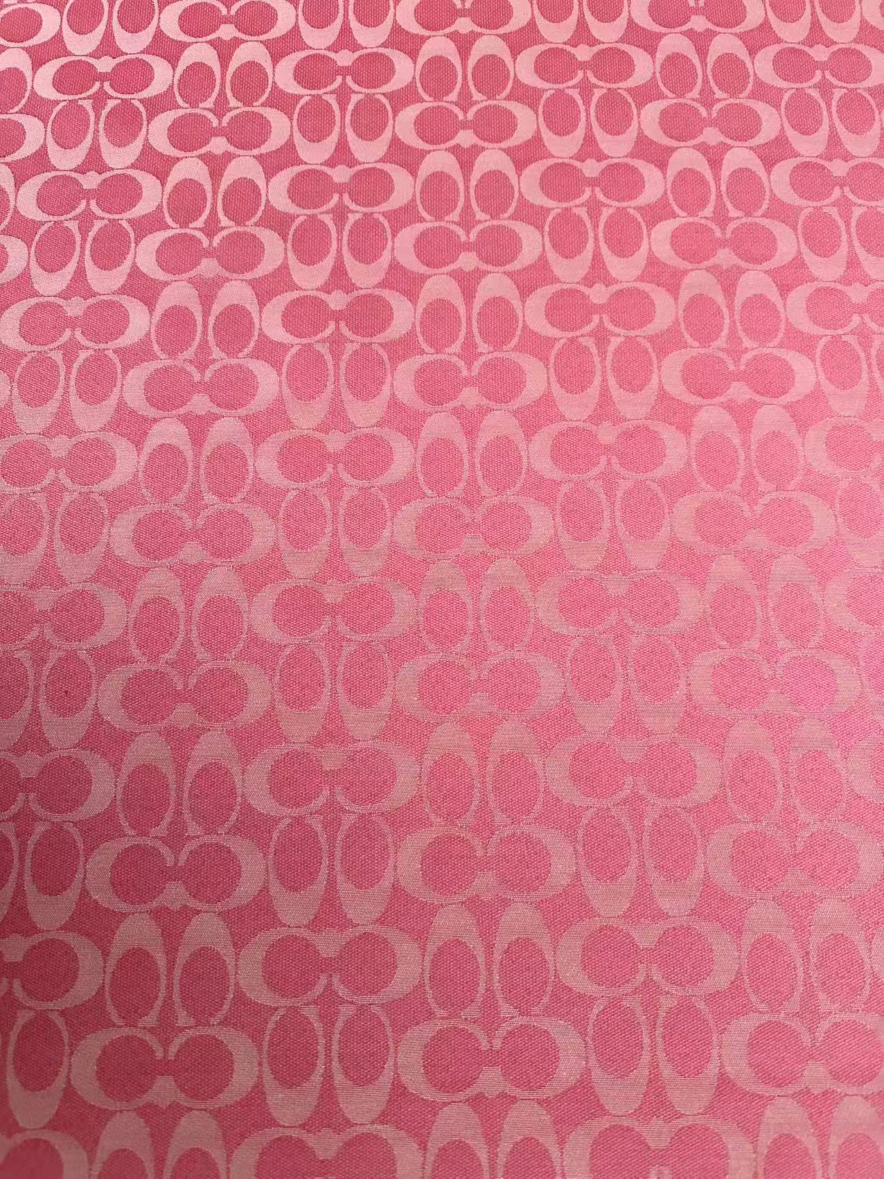 Classic Coach Jacquard Cloth Fabric For Handmade Clothing ,Bags ,Shoes Hat By Yards(Pink)