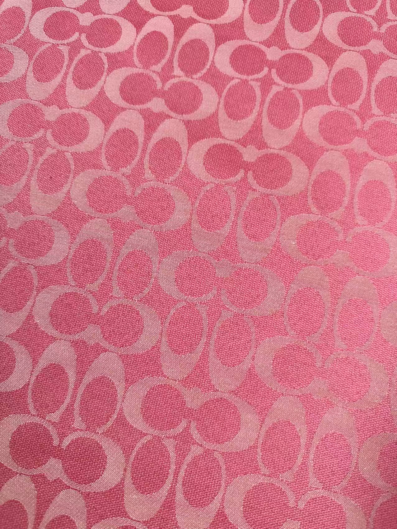 Classic Coach Jacquard Cloth Fabric For Handmade Clothing ,Bags ,Shoes Hat By Yards(Pink)