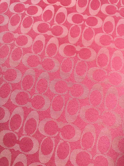 Classic Coach Jacquard Cloth Fabric For Handmade Clothing ,Bags ,Shoes Hat By Yards(Pink)