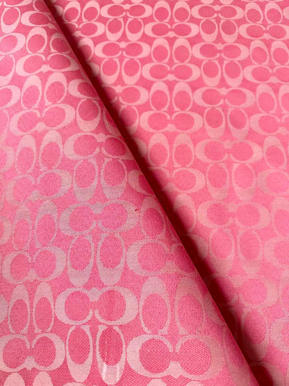 Classic Coach Jacquard Cloth Fabric For Handmade Clothing ,Bags ,Shoes Hat By Yards(Pink)