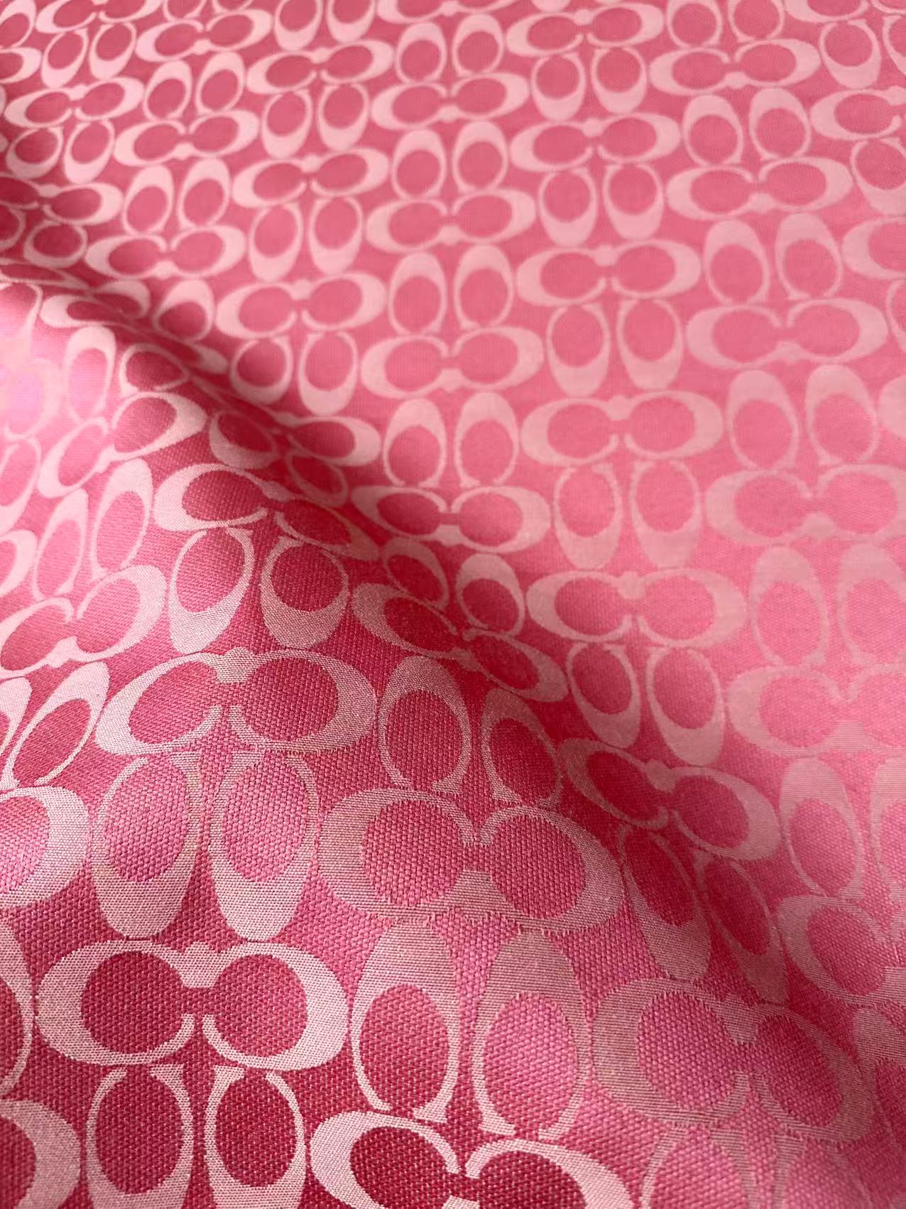 Classic Coach Jacquard Cloth Fabric For Handmade Clothing ,Bags ,Shoes Hat By Yards(Pink)