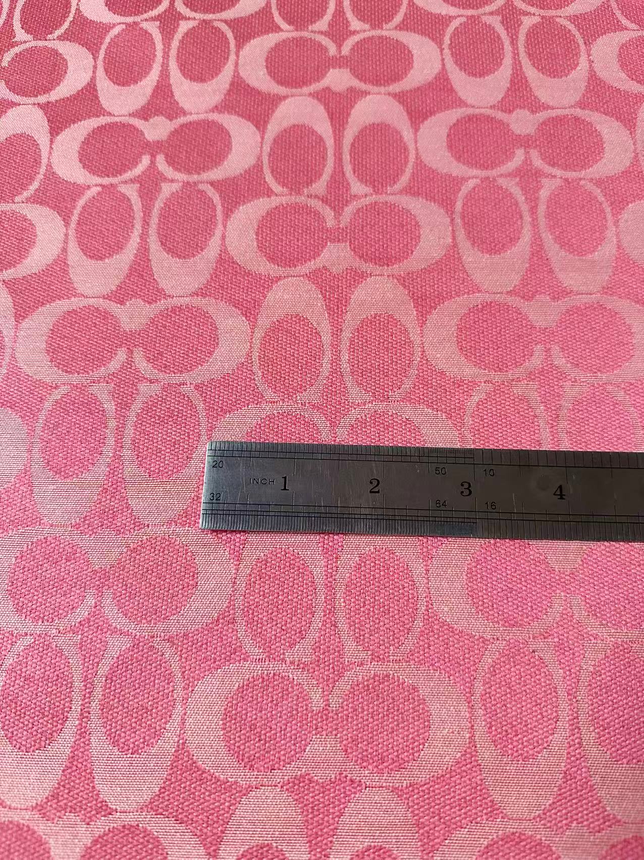 Classic Coach Jacquard Cloth Fabric For Handmade Clothing ,Bags ,Shoes Hat By Yards(Pink)