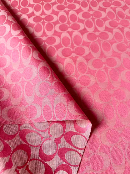 Classic Coach Jacquard Cloth Fabric For Handmade Clothing ,Bags ,Shoes Hat By Yards(Pink)