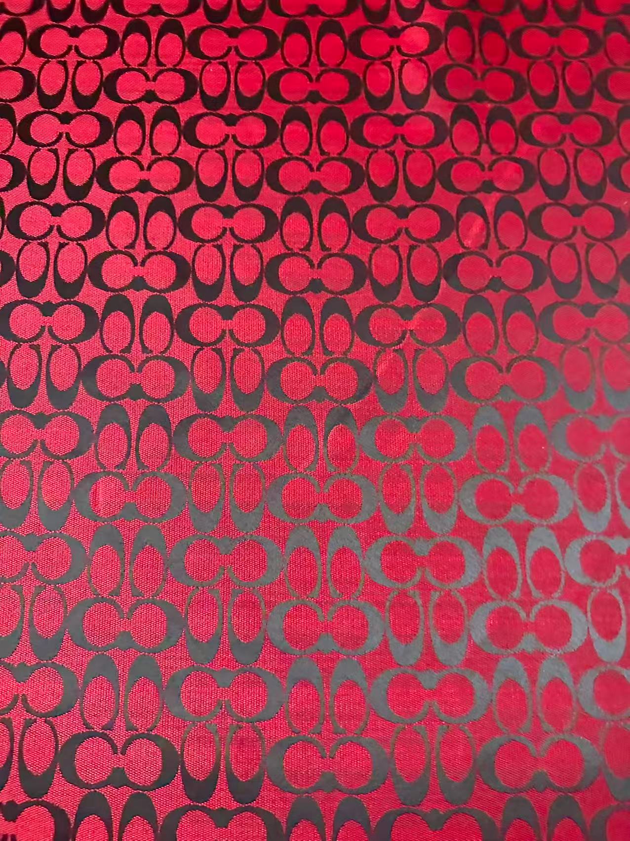 Classic Coach Jacquard Cloth Fabric For Handmade Clothing ,Bags ,Shoes Hat By Yards(Red)