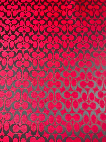 Classic Coach Jacquard Cloth Fabric For Handmade Clothing ,Bags ,Shoes Hat By Yards(Red)