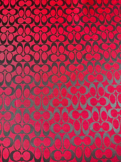 Classic Coach Jacquard Cloth Fabric For Handmade Clothing ,Bags ,Shoes Hat By Yards(Red)