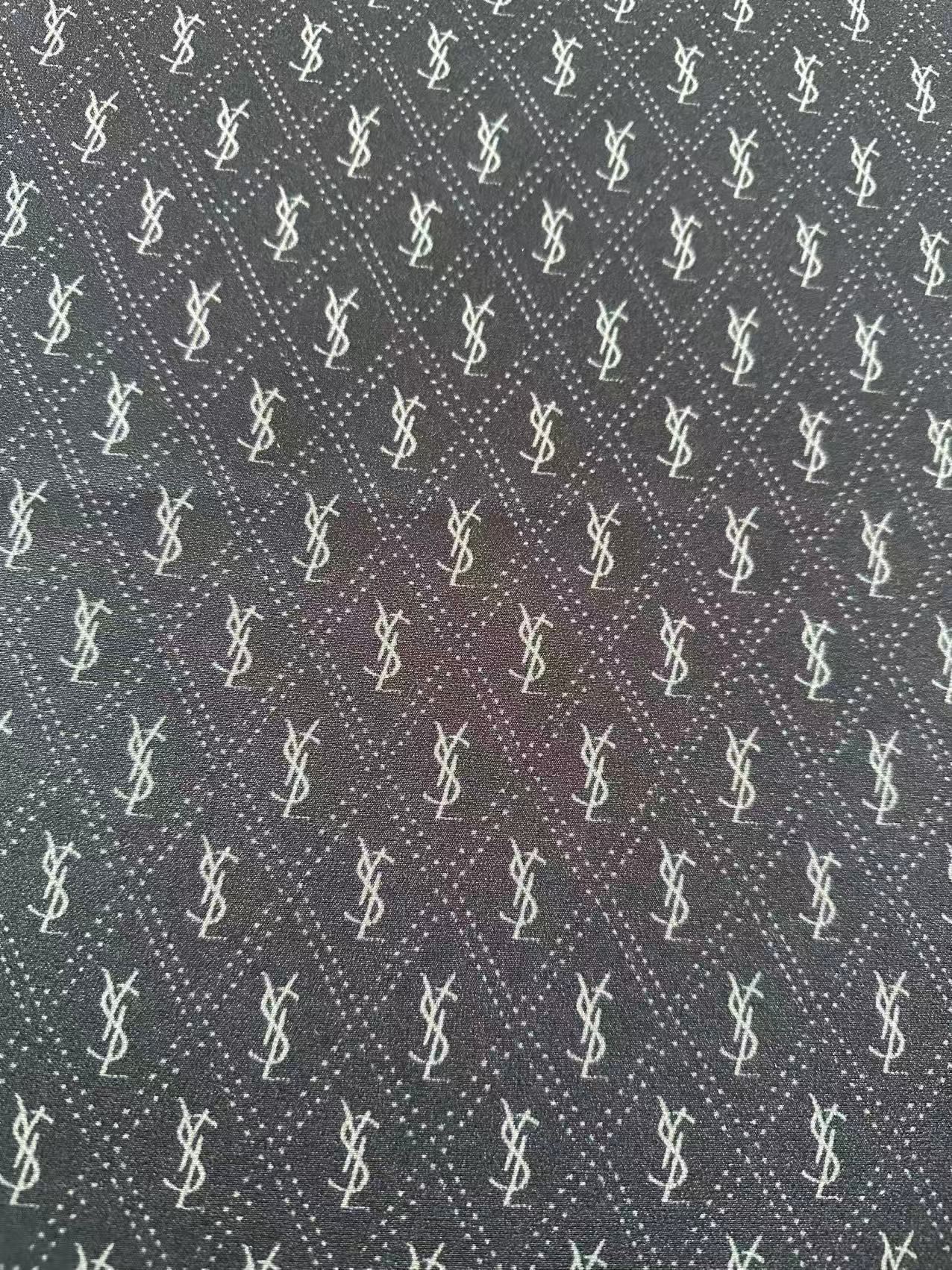 Craft Black YSL Cloth Fabric For Handmade Clothing, Apparel Goods By Yard