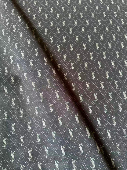 Craft Black YSL Cloth Fabric For Handmade Clothing, Apparel Goods By Yard
