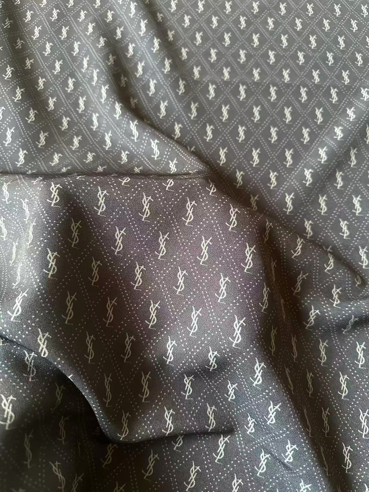 Craft Black YSL Cloth Fabric For Handmade Clothing, Apparel Goods By Yard