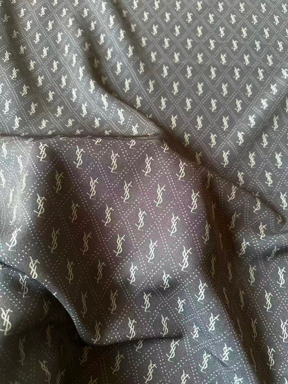Craft Black YSL Cloth Fabric For Handmade Clothing, Apparel Goods By Yard