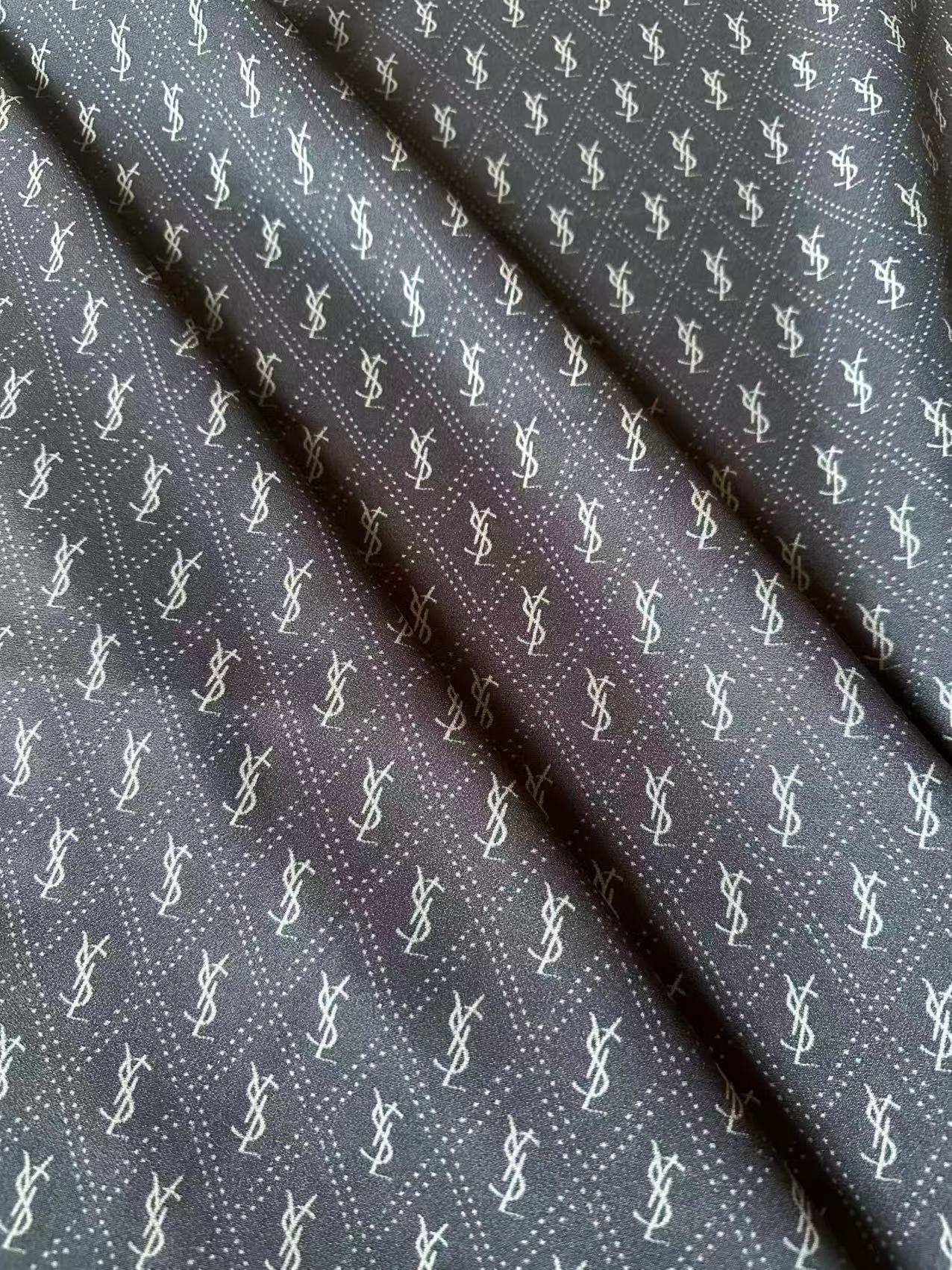 Craft Black YSL Cloth Fabric For Handmade Clothing, Apparel Goods By Yard