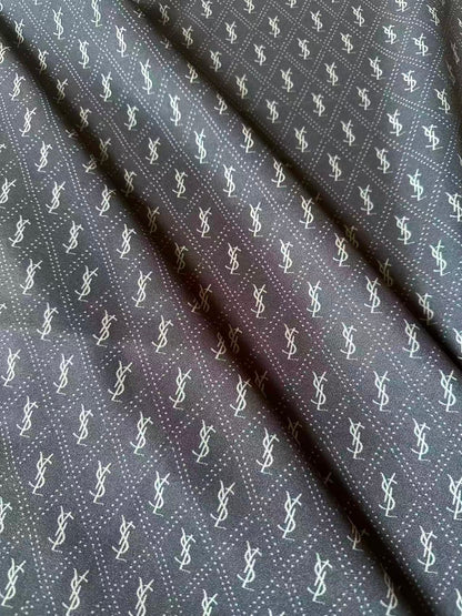 Craft Black YSL Cloth Fabric For Handmade Clothing, Apparel Goods By Yard