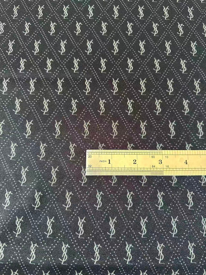 Craft Black YSL Cloth Fabric For Handmade Clothing, Apparel Goods By Yard