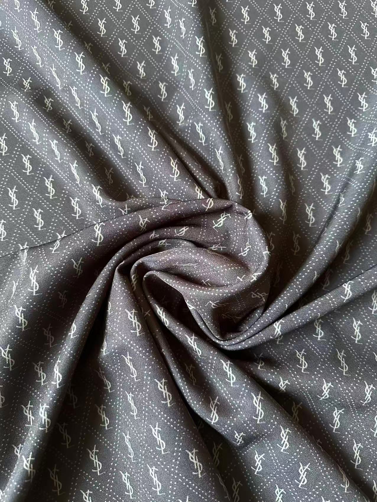 Craft Black YSL Cloth Fabric For Handmade Clothing, Apparel Goods By Yard