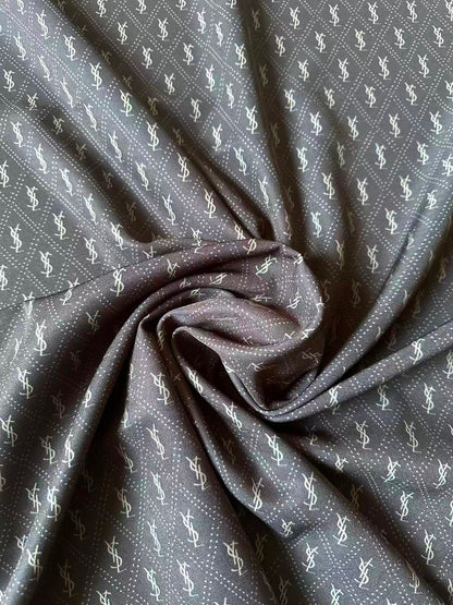 Craft Black YSL Cloth Fabric For Handmade Clothing, Apparel Goods By Yard