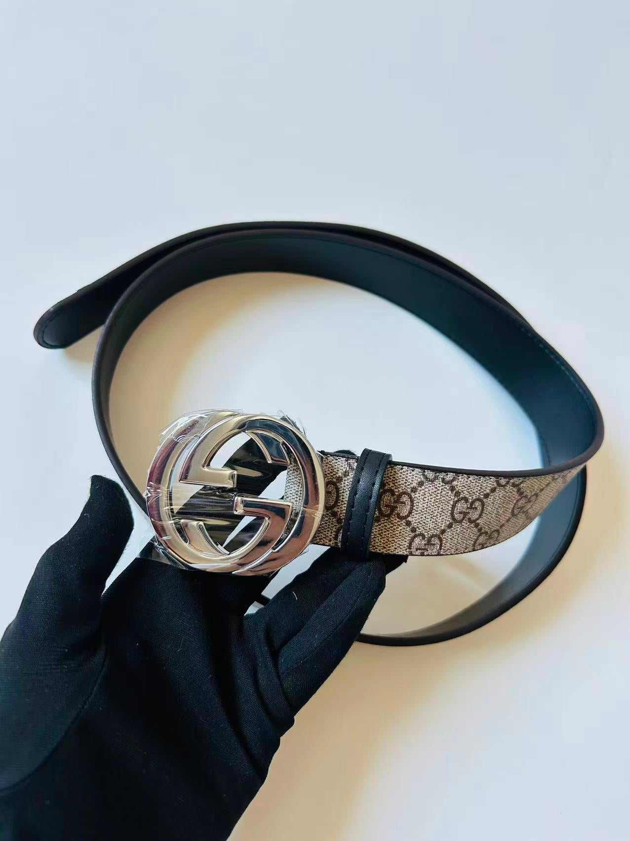 Fashion Gold and Sliver Gucci Leather Belt ,Best Quality Blet For Apparel
