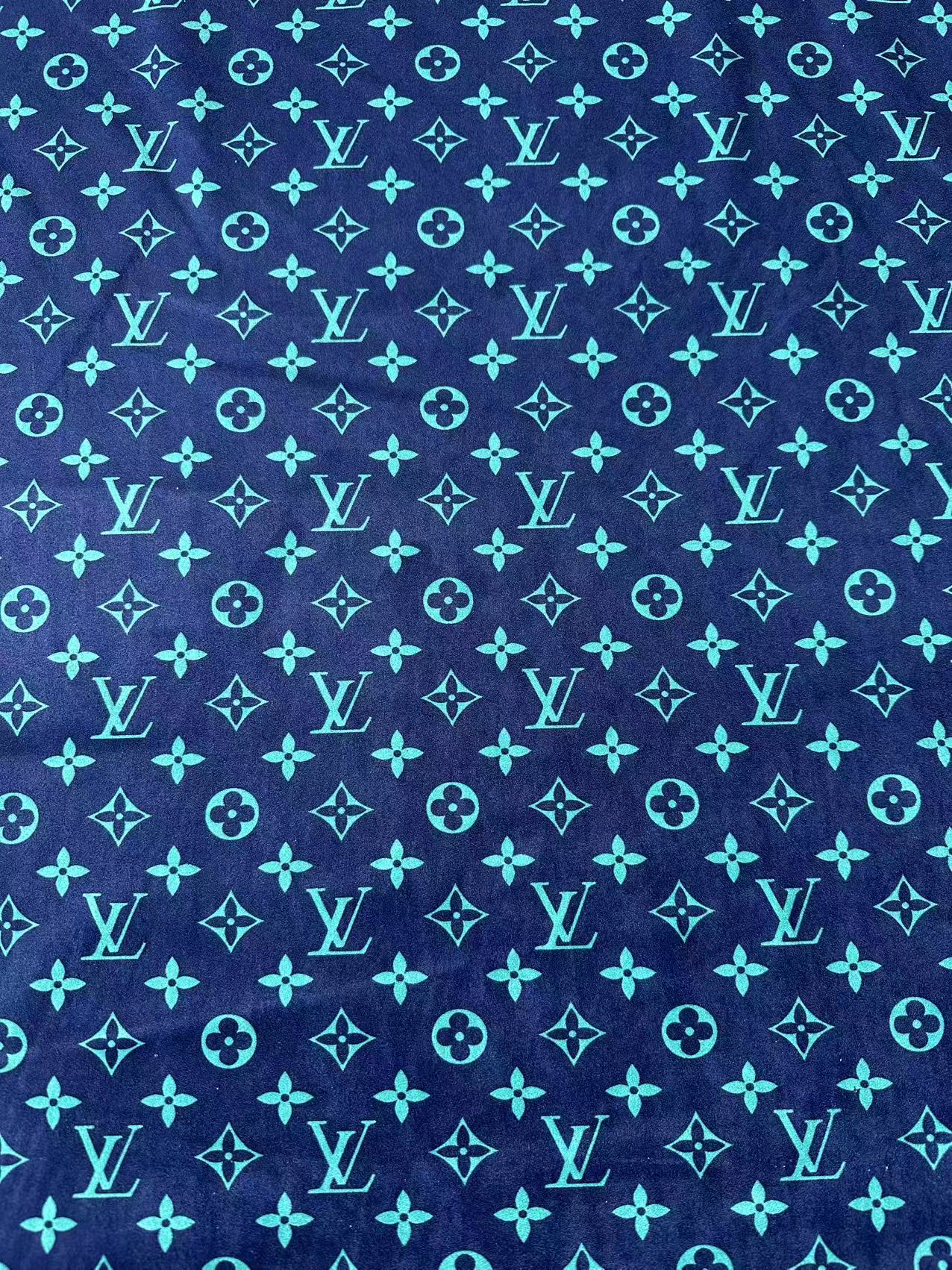 Fashion Dark Blue With Turquoise Suede Fabric For Handmade Sneaker,Car Upholstery and Apparel By Yard