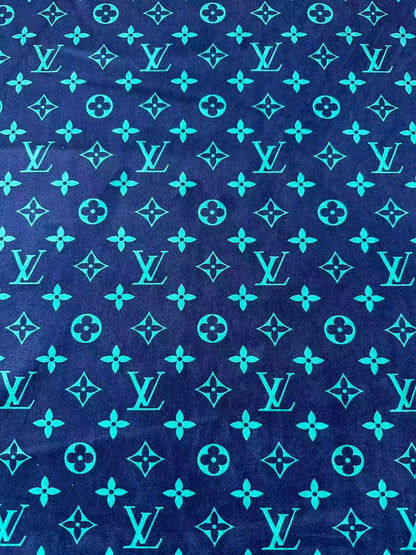 Fashion Dark Blue With Turquoise Suede Fabric For Handmade Sneaker,Car Upholstery and Apparel By Yard