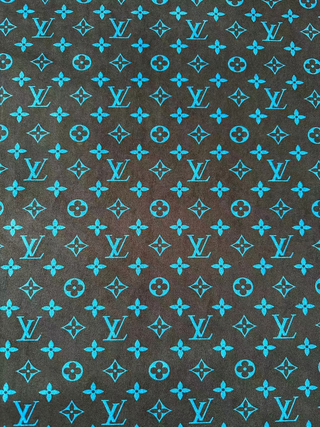 Fashion Black With Blue Suede Fabric For Handmade Sneaker,Car Upholstery and Apparel By Yard