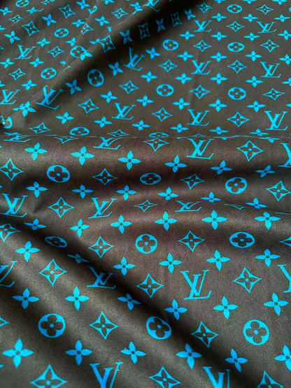 Fashion Black With Blue Suede Fabric For Handmade Sneaker,Car Upholstery and Apparel By Yard