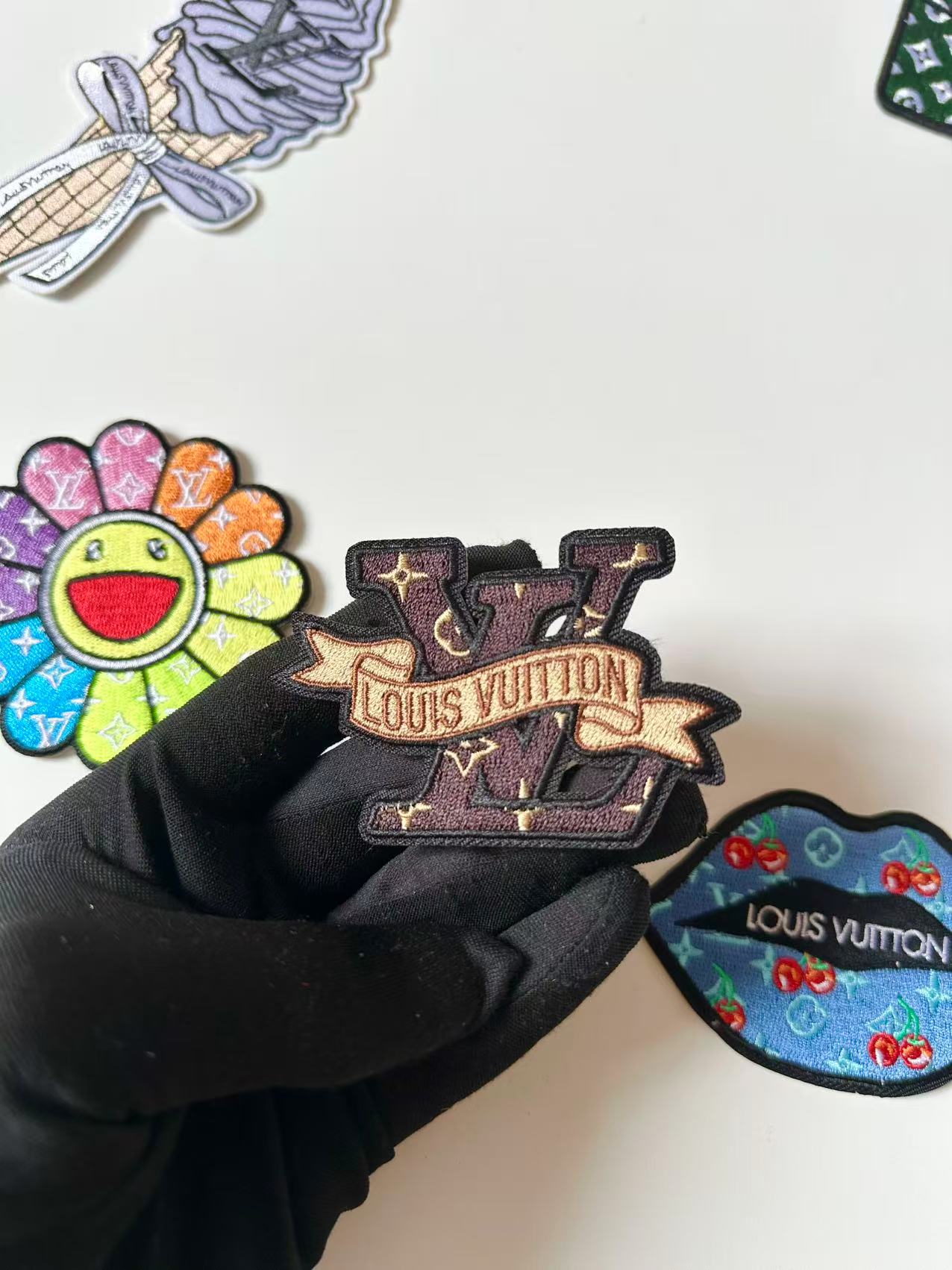 Craft Embroidery LV Jacquard Patches For Customized Clothing