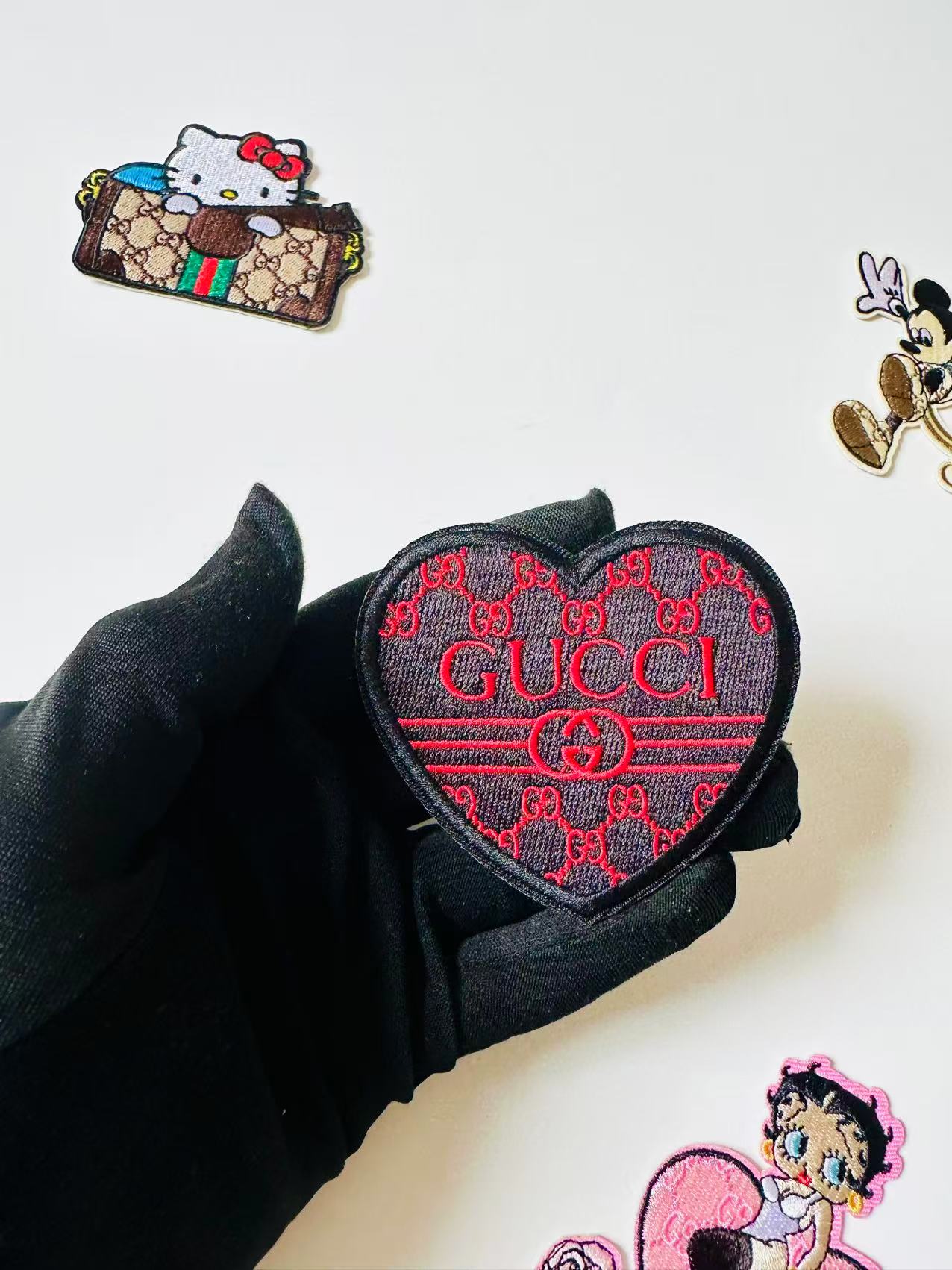 Craft Embroidery Gucci Jacquard Patches For Customized Clothing