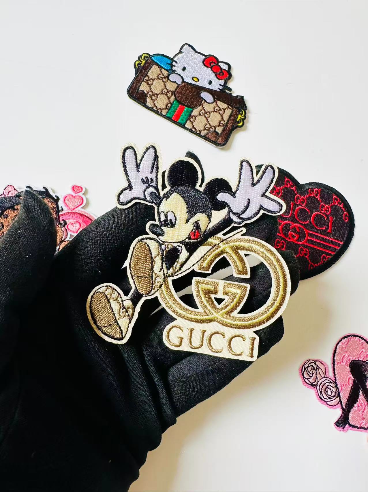 Craft Embroidery Gucci Jacquard Patches For Customized Clothing