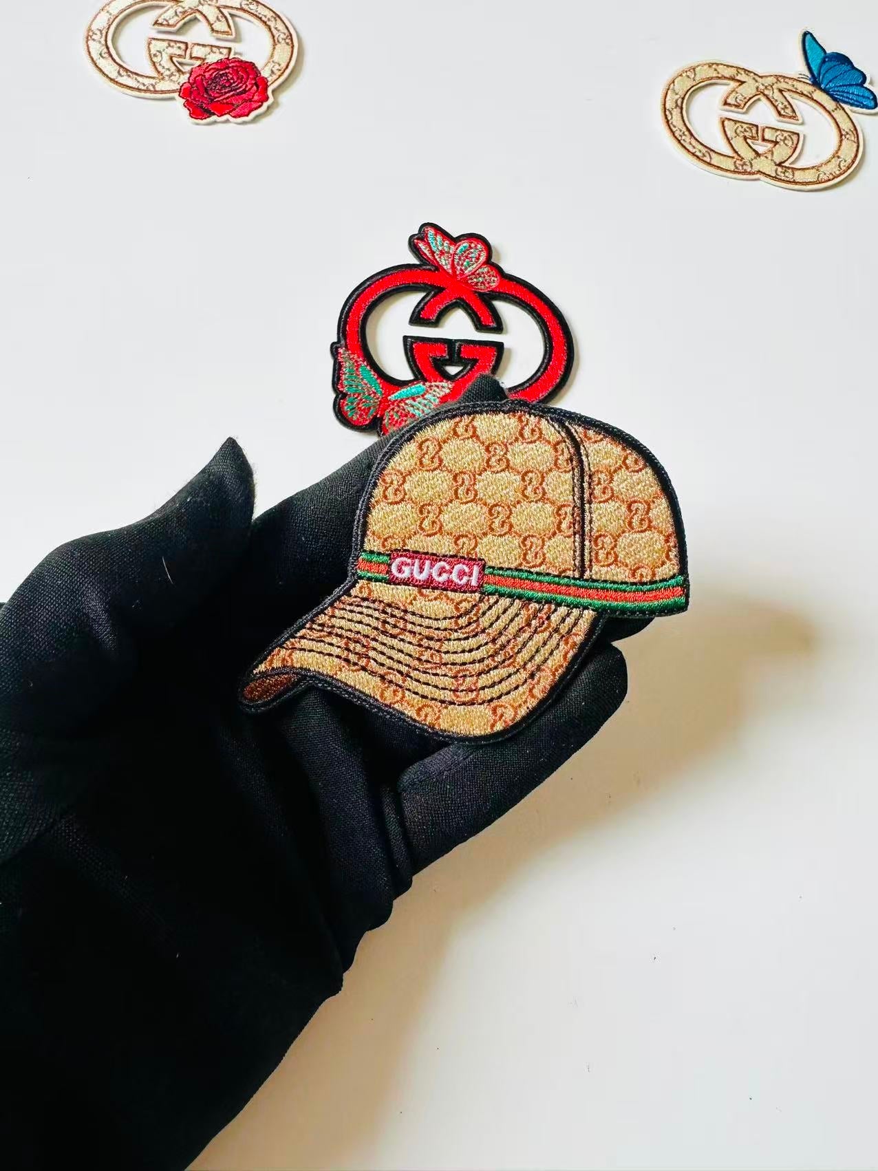 Craft Embroidery Gucci Jacquard Patches For Customized Clothing