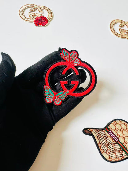 Craft Embroidery Gucci Jacquard Patches For Customized Clothing