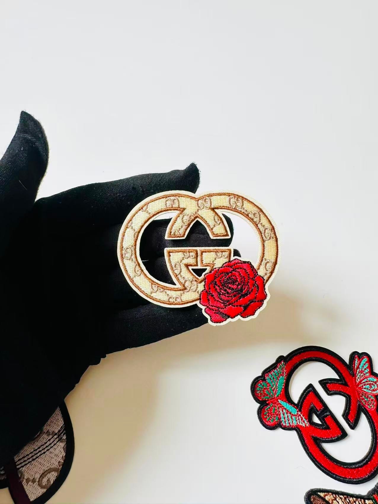 Craft Embroidery Gucci Jacquard Patches For Customized Clothing