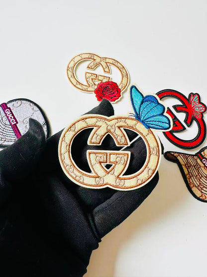 Craft Embroidery Gucci Jacquard Patches For Customized Clothing