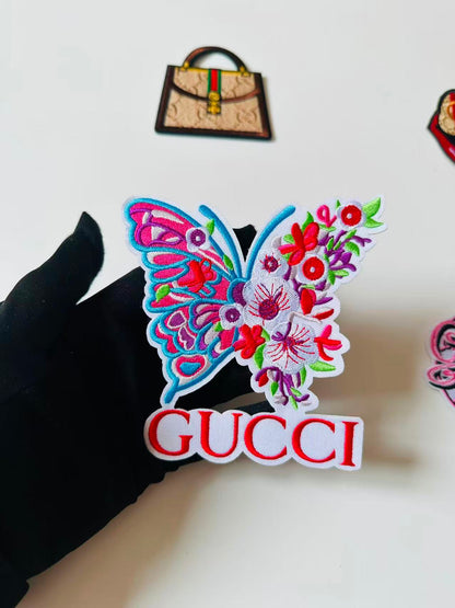 Craft Embroidery Gucci Jacquard Patches For Customized Clothing
