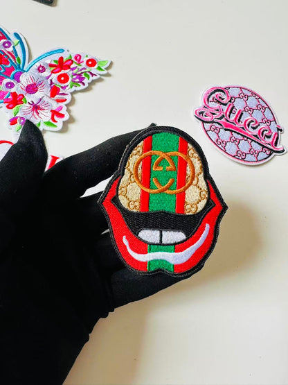 Craft Embroidery Gucci Jacquard Patches For Customized Clothing