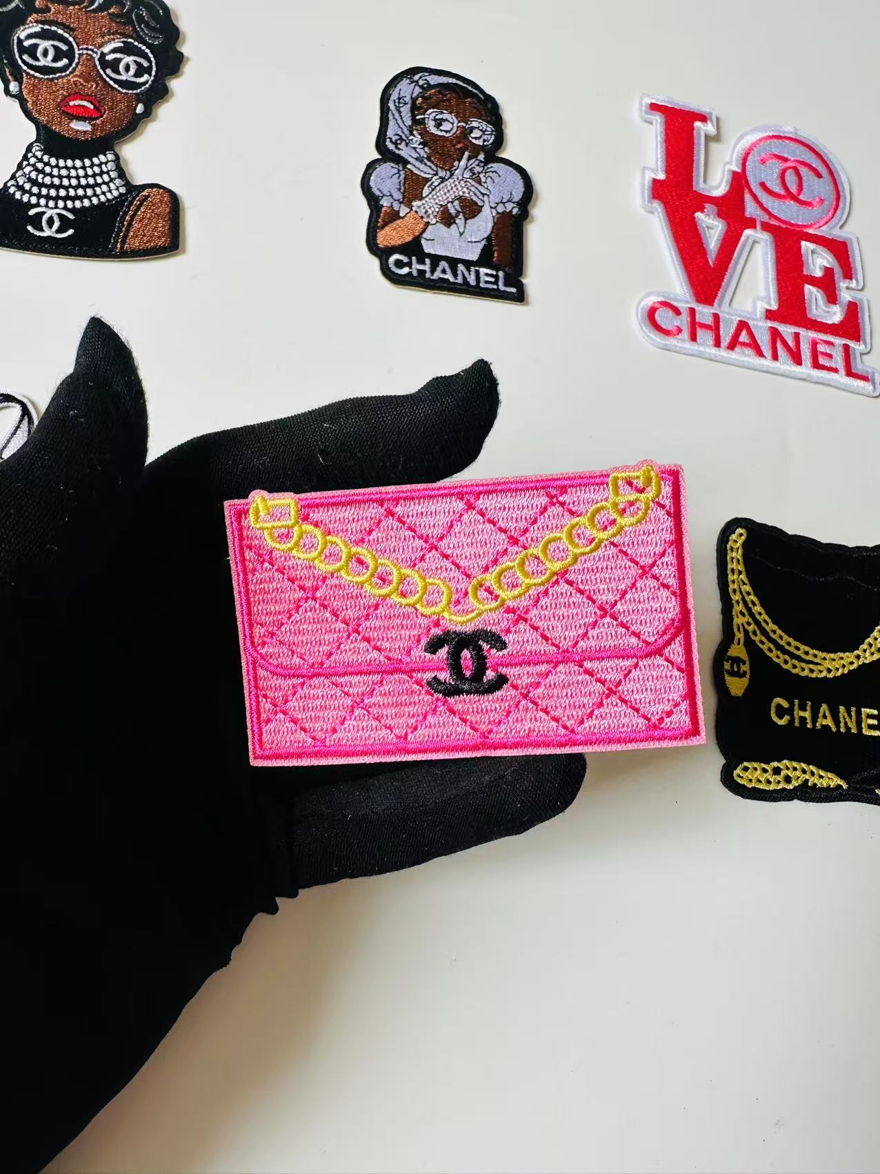 Craft Embroidery Chanel Jacquard Patches For Customized Clothing