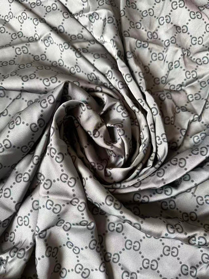 Classic Gucci Satin Shiny Cloth Fabric For Handmade Sewing Scarf ,Clothing Shoes By Yard
