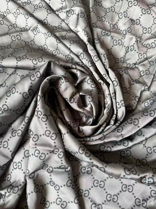 Classic Gucci Satin Shiny Cloth Fabric For Handmade Sewing Scarf ,Clothing Shoes By Yard