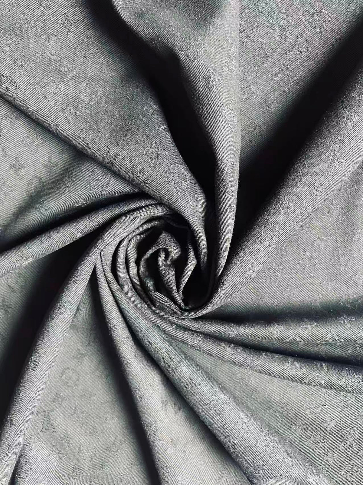 Craft 100% Cotton Black LV Jacquard Denim Cloth Fabric For Handmade Apparel