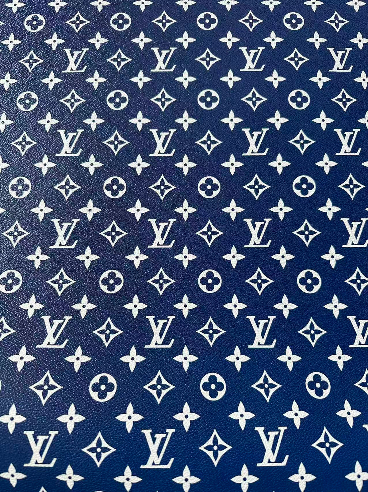 Classic Michigan University Blue Vinyl Leather Fabric For Handmade Handicraft Goods