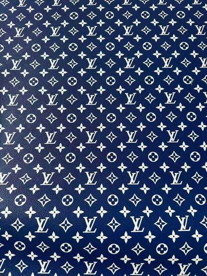 Classic Michigan University Blue Vinyl Leather Fabric For Handmade Handicraft Goods